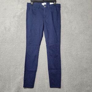 LOFT Women Tapered Leg Ankle Leggings‎ Jeggings Navy Blue Pockets Size 2 /26 NWT